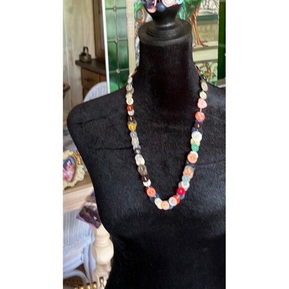 Vintage Paris Button Jewelry Necklace & Bracelet RARE Lot - Picture 1 of 9